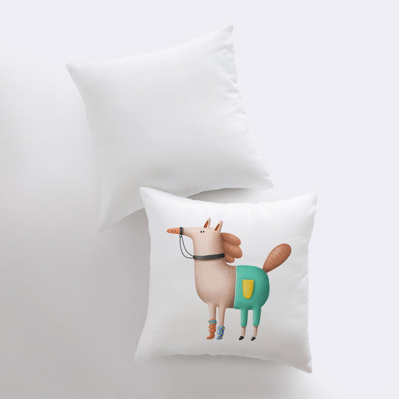 Horse wearing pants Pillow | Throw Pillow | Horse Lover | Animal Lover