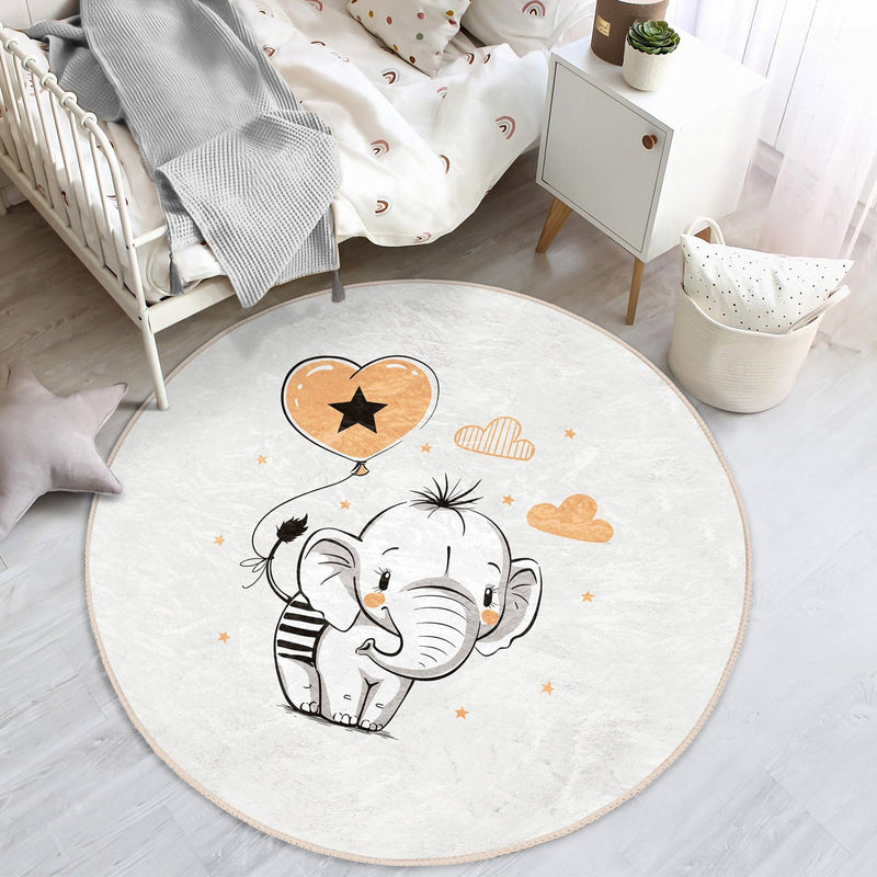Adorable Baby Elephant Nursery Room Rug | Homeezone
