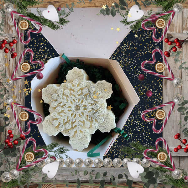 Christmas Tree Scented Snowflake Soaps