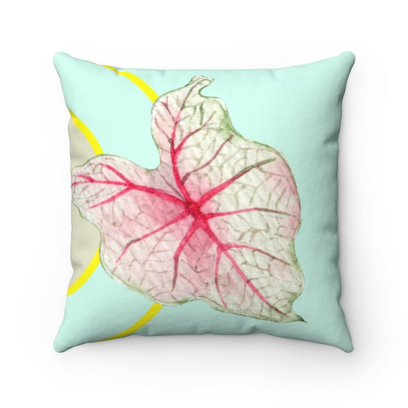 Green Leaf Square Pillow Home Decoration Accents - 4 Sizes