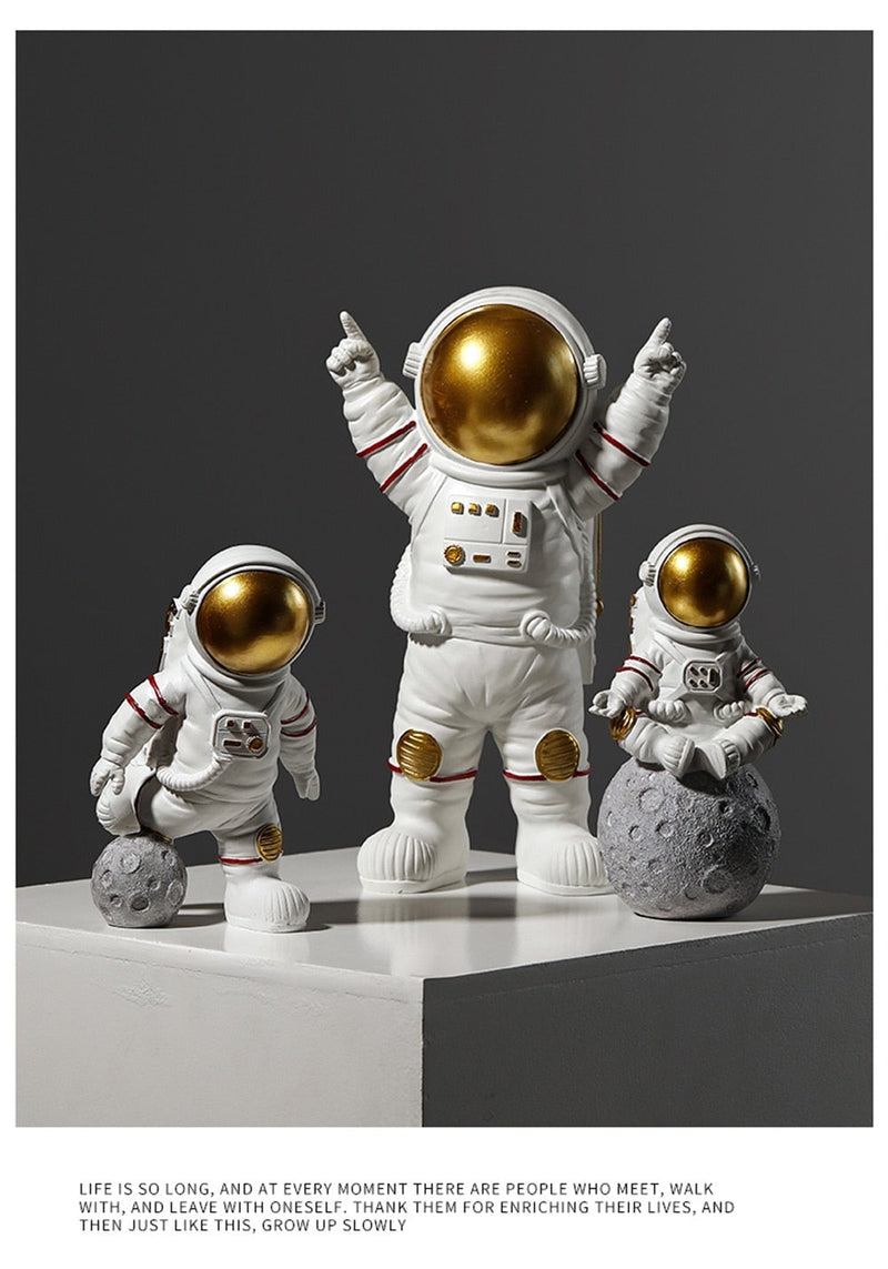 Resin Astronaut Statue Home Decor Figurines Sculpture Room Decoration